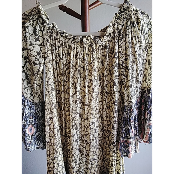 Anthropolige J. Gee Floral Print Off Shoulder Dress/Tunic Size S EUC - Picture 2 of 8
